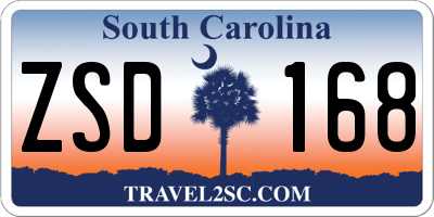 SC license plate ZSD168