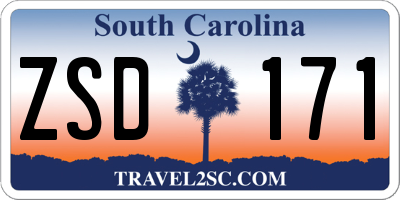 SC license plate ZSD171