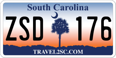 SC license plate ZSD176