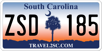 SC license plate ZSD185