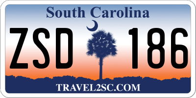 SC license plate ZSD186