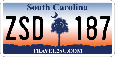 SC license plate ZSD187