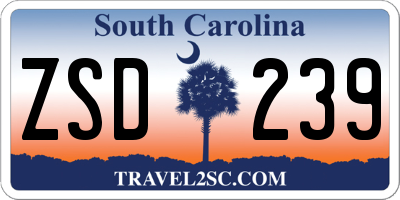 SC license plate ZSD239