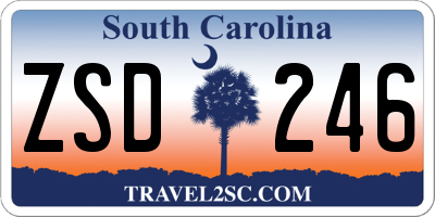 SC license plate ZSD246