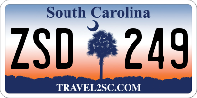 SC license plate ZSD249
