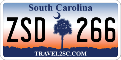 SC license plate ZSD266
