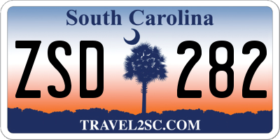 SC license plate ZSD282