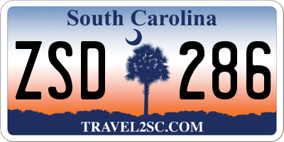 SC license plate ZSD286