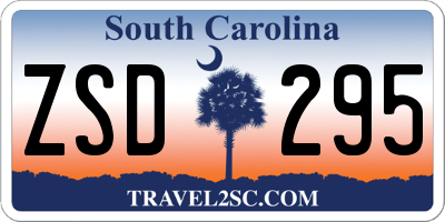 SC license plate ZSD295