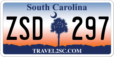 SC license plate ZSD297