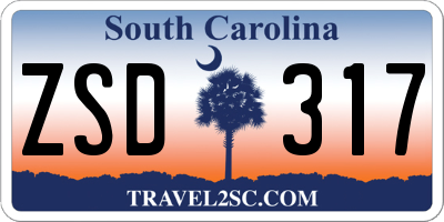 SC license plate ZSD317