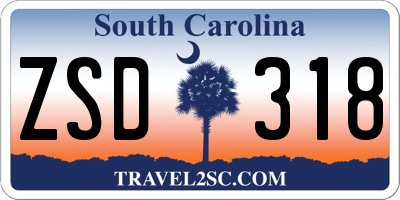 SC license plate ZSD318