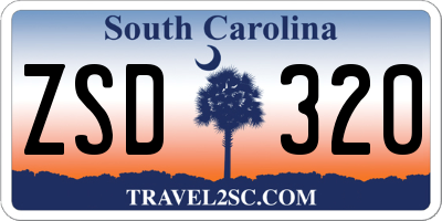 SC license plate ZSD320