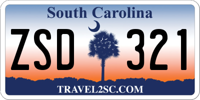 SC license plate ZSD321