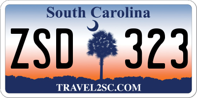 SC license plate ZSD323