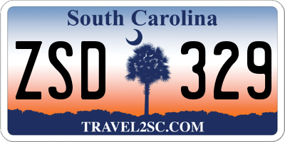 SC license plate ZSD329