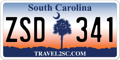SC license plate ZSD341
