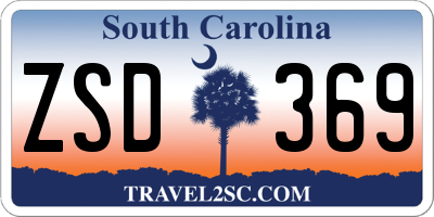 SC license plate ZSD369