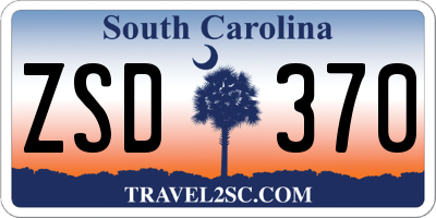 SC license plate ZSD370