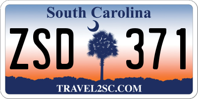 SC license plate ZSD371