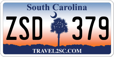 SC license plate ZSD379