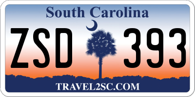 SC license plate ZSD393