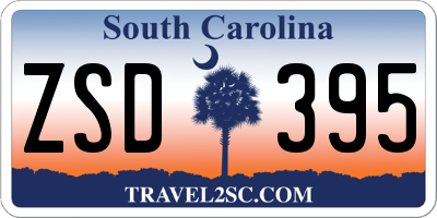 SC license plate ZSD395