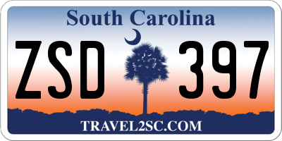 SC license plate ZSD397