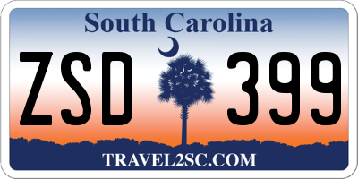 SC license plate ZSD399