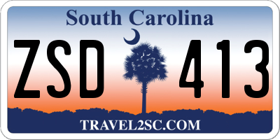 SC license plate ZSD413