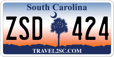 SC license plate ZSD424
