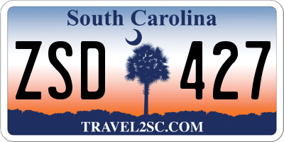 SC license plate ZSD427