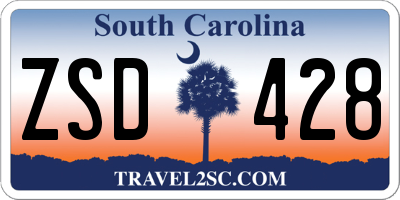 SC license plate ZSD428