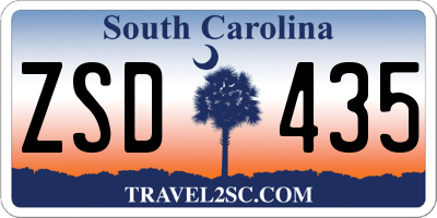 SC license plate ZSD435