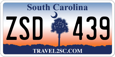 SC license plate ZSD439