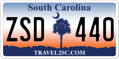 SC license plate ZSD440