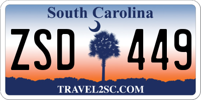 SC license plate ZSD449