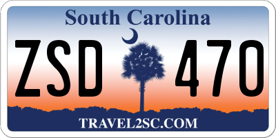 SC license plate ZSD470