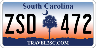 SC license plate ZSD472