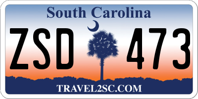 SC license plate ZSD473