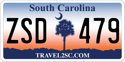 SC license plate ZSD479