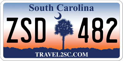 SC license plate ZSD482