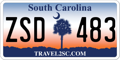 SC license plate ZSD483