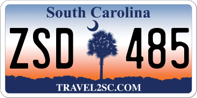 SC license plate ZSD485