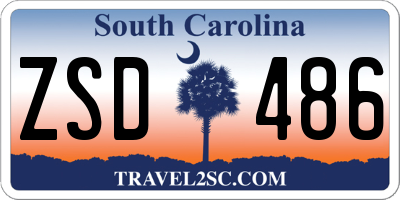 SC license plate ZSD486