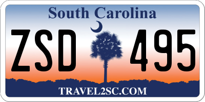 SC license plate ZSD495
