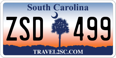 SC license plate ZSD499