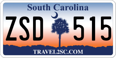 SC license plate ZSD515