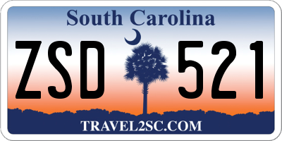 SC license plate ZSD521