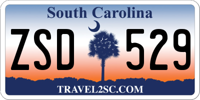 SC license plate ZSD529